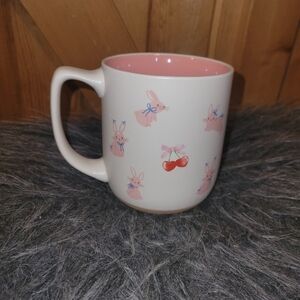Sunday Morning Ceramic Bunny and Cherry Mug